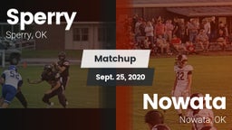 Matchup: Sperry  vs. Nowata  2020