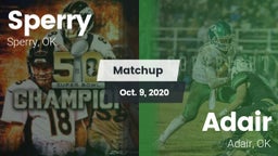Matchup: Sperry  vs. Adair  2020