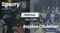 Matchup: Sperry  vs. Rejoice Christian  2020