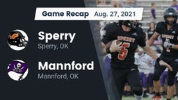 Recap: Sperry  vs. Mannford  2021