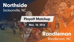 Matchup: Northside High vs. Randleman  2016