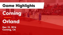 Corning  vs Orland  Game Highlights - Dec 13, 2016