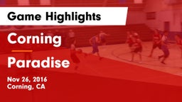 Corning  vs Paradise Game Highlights - Nov 26, 2016