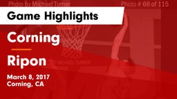 Corning  vs Ripon  Game Highlights - March 8, 2017