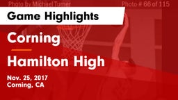 Corning  vs Hamilton High Game Highlights - Nov. 25, 2017