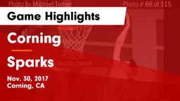 Corning  vs Sparks  Game Highlights - Nov. 30, 2017