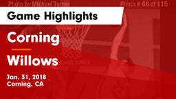 Corning  vs Willows  Game Highlights - Jan. 31, 2018