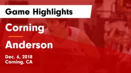 Corning  vs Anderson  Game Highlights - Dec. 6, 2018