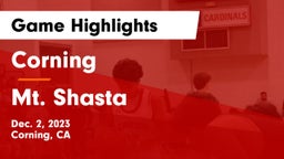 Corning  vs Mt. Shasta Game Highlights - Dec. 2, 2023