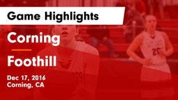 Corning  vs Foothill Game Highlights - Dec 17, 2016