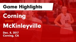 Corning  vs McKinleyville Game Highlights - Dec. 8, 2017