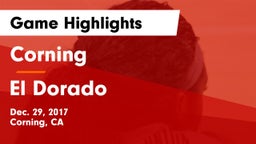 Corning  vs El Dorado Game Highlights - Dec. 29, 2017