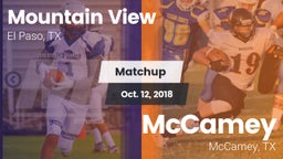 Matchup: Mountain View High vs. McCamey  2018