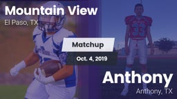 Matchup: Mountain View High vs. Anthony  2019