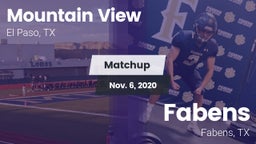 Matchup: Mountain View High vs. Fabens  2020