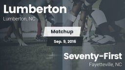 Matchup: Lumberton High vs. Seventy-First  2016