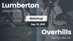 Matchup: Lumberton High vs. Overhills  2016