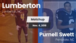 Matchup: Lumberton High vs. Purnell Swett  2016