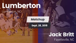 Matchup: Lumberton High vs. Jack Britt  2018