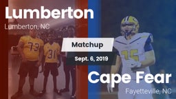 Matchup: Lumberton High vs. Cape Fear  2019