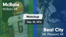 Matchup: McBain  vs. Beal City  2016