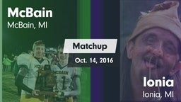 Matchup: McBain  vs. Ionia  2016