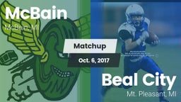 Matchup: McBain  vs. Beal City  2017