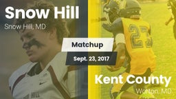 Matchup: Snow Hill High Schoo vs. Kent County  2017