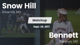 Matchup: Snow Hill High Schoo vs. Bennett  2017