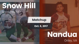 Matchup: Snow Hill High Schoo vs. Nandua  2017
