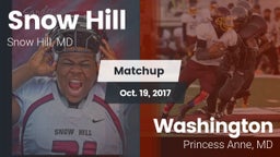 Matchup: Snow Hill High Schoo vs. Washington  2017