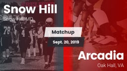 Matchup: Snow Hill High Schoo vs. Arcadia  2019