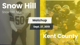 Matchup: Snow Hill High Schoo vs. Kent County  2019