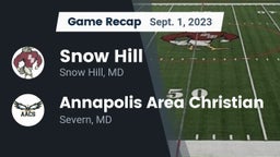 Recap: Snow Hill  vs. Annapolis Area Christian  2023