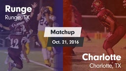Matchup: Runge  vs. Charlotte  2016