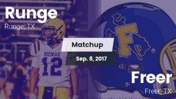 Matchup: Runge  vs. Freer  2017