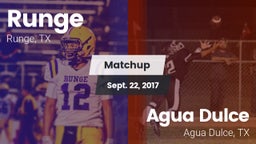 Matchup: Runge  vs. Agua Dulce  2017