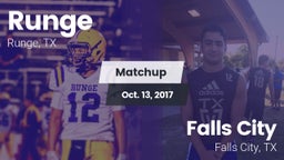 Matchup: Runge  vs. Falls City  2017