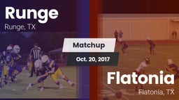 Matchup: Runge  vs. Flatonia  2017