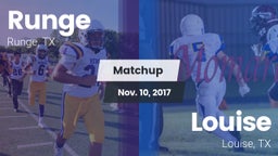 Matchup: Runge  vs. Louise  2017