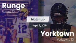 Matchup: Runge  vs. Yorktown  2018