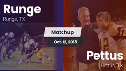 Matchup: Runge  vs. Pettus  2018