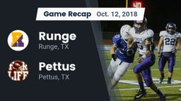 Recap: Runge  vs. Pettus  2018
