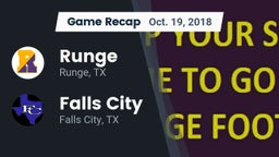 Recap: Runge  vs. Falls City  2018