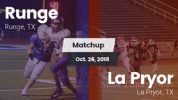 Matchup: Runge  vs. La Pryor  2018