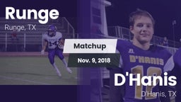 Matchup: Runge  vs. D'Hanis  2018