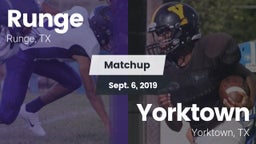 Matchup: Runge  vs. Yorktown  2019