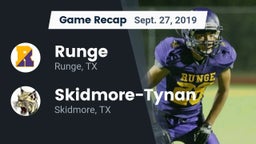 Recap: Runge  vs. Skidmore-Tynan  2019