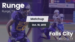 Matchup: Runge  vs. Falls City  2019