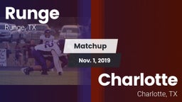 Matchup: Runge  vs. Charlotte  2019